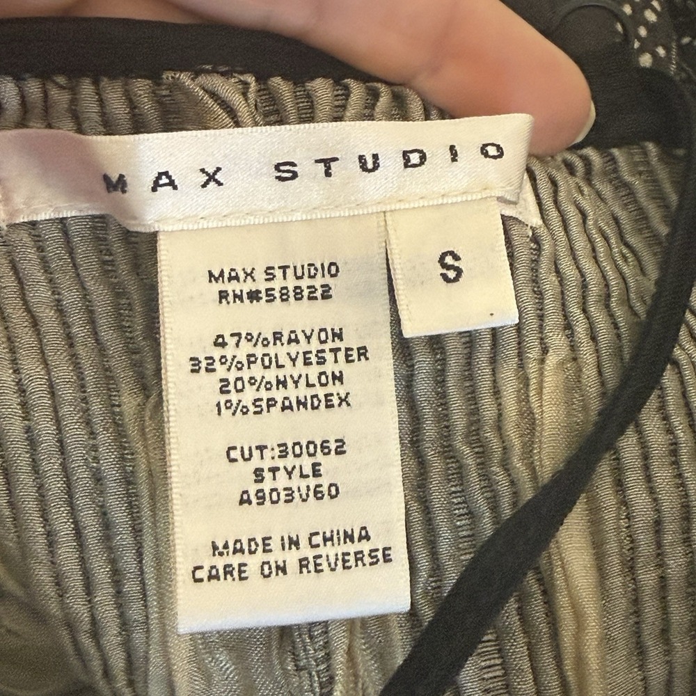 Max Studio Black Dress Small Sunflower Smocked Boho Chic Festival Artisan Hippie - Picture 6 of 10